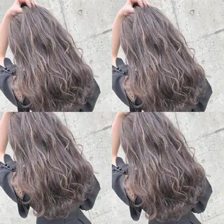 ロング カラー ヘアアレンジ メンズ キッズ 💟Chloe原宿店 🩶ハイトーンのヘアスタイル