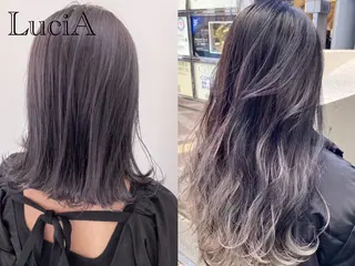ロング ヘアアレンジ カラー LuciA/エクステ カラーのヘアスタイル