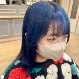 セミロング カラー ヘアアレンジ 🎀オタク美容師艶髪 カラーERINA🎀のヘアスタイル