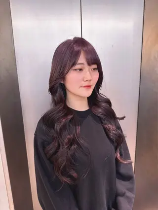 ロング カラー ヘアアレンジ ARIA💎縮毛矯正 ブリーチ💎複雑履歴のヘアスタイル