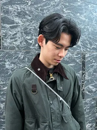 ショート パーマ メンズ 樋野 亮のヘアスタイル