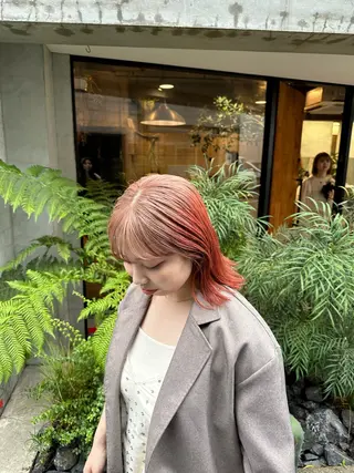 ミディアム カラー 栄/レイヤーカット /オリーブ/傑🦥のヘアスタイル