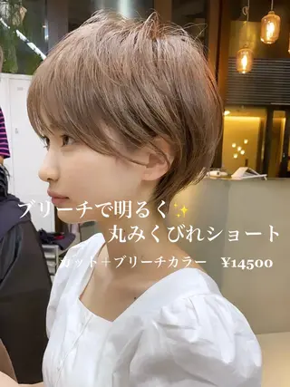 ショート カラー Laff新宿所属・縮毛矯正/ボブ 新宿/ショート/航輝のヘアスタイル