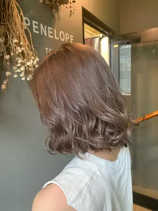 カラー 髪質改善ストレート/ ブリーチ／渋谷　福田のヘアスタイル