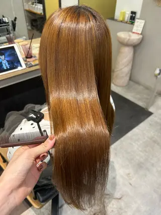 ロング パーマ hub hair レイヤー/透明感のヘアスタイル