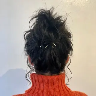 ミディアム ヘアアレンジ h a k u 大倉 卓人のヘアスタイル