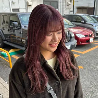 ロング 🎀ハイトーン/ 艶カラー/夕月🎀のヘアスタイル