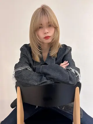 セミロング 似合わせcut ◎ 倉橋実咲のヘアスタイル