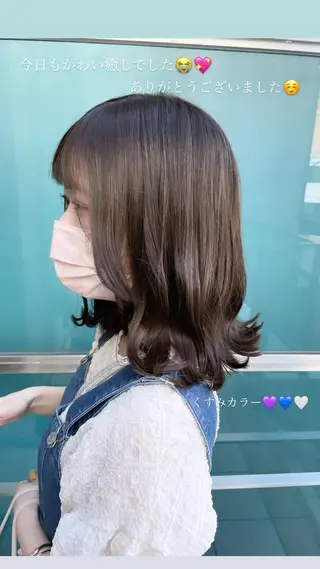 ミディアム カラー レイヤーカット/髪質 改善/矯正🤍吉田のヘアスタイル