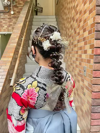 セミロング カラー ヘアアレンジ ハイトーンピンク🍑 ブリーチ🍑RINAのヘアスタイル