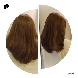 ミディアム セミロング カラー ✨縮毛矯正✨髪質改善 ナカシマ ユミのヘアスタイル