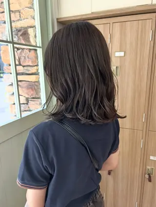 セミロング カラー レイヤーカット/髪質 改善✨/藤田侑花のヘアスタイル