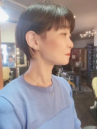 ショート カラー sinistra シニストラ　足利山下店所属・足利💗夜9受付可能 原宿シニストラ表参道のヘアスタイル