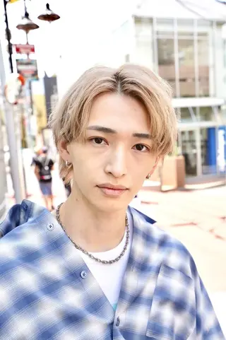 ミディアム カラー メンズ 曲がる縮毛矯正 メンズ特化/鈴木美璃のヘアスタイル