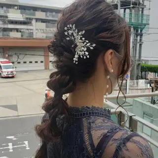 ヘアアレンジ あかね☆ヘアアレンジ /ボブ/縮毛矯正のヘアスタイル