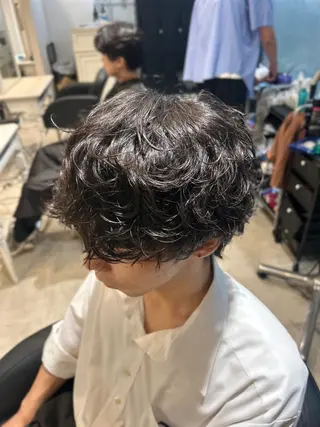 パーマ メンズ 曲がる縮毛矯正/ メンズパーマ森隆之介のヘアスタイル