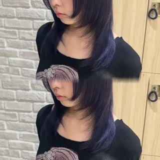 セミロング Ash小岩 / tomona𝜗𝜚のヘアスタイル