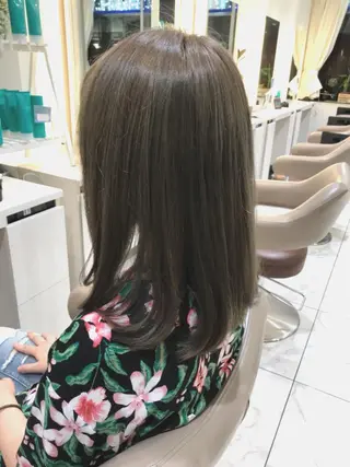 ミディアム カラー 山崎俊輔/髪質改善 /バレイヤージュのヘアスタイル