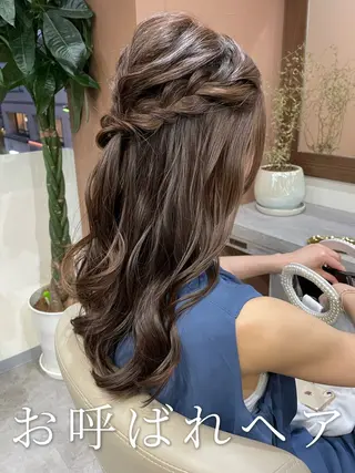 ロング ヘアアレンジ 韓国風パーマ/ヘア セット/店長みづきのヘアスタイル