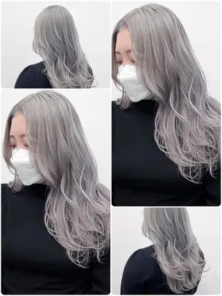 ロング カラー パーマ ヘアアレンジ メンズ キッズ nico TOKYO 渋谷所属・ブリーチ　ハイトーン 特化🌈フジタハルキのヘアスタイル