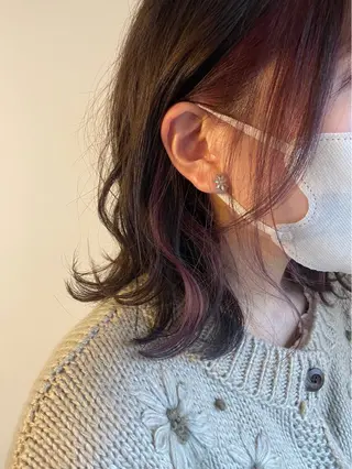 ミディアム 最新ケアカラー 髪質改善YUTOのヘアスタイル