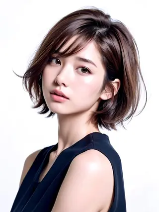 ショート カラー パーマ La Ruelle 江曽島店/髪質改善のヘアスタイル