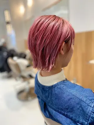 ショート カラー ボブ/ハイトーン 立川loose 下田のヘアスタイル