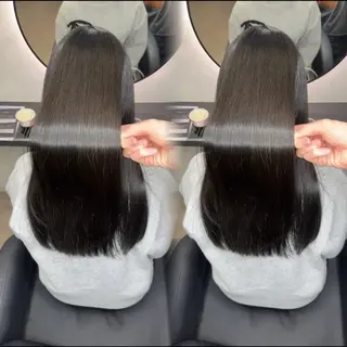 ロング カラー ヘアアレンジ 新宿 /髪質改善/ 縮毛矯正/ヒュウガのヘアスタイル