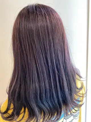 セミロング カラー ハイトーン/ウルフ /レイヤー/坂野幸伸のヘアスタイル