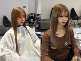 ロング カラー 髙山 莉愛のヘアスタイル