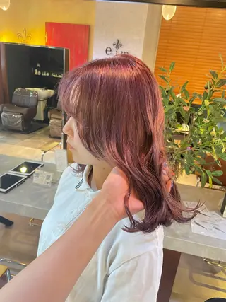 ミディアム カラー eim hair rink  長津田店所属・🫧透明感カラー 🫧しほのヘアスタイル
