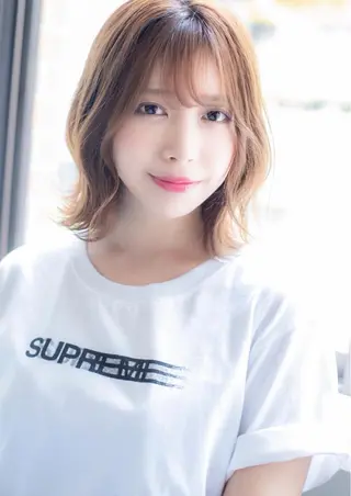 ミディアム カラー パーマ ヘアアレンジ 竹内ケンゴ🇰🇷 EIGHT藤沢のヘアスタイル