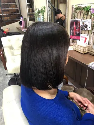 ミディアム 千葉 涼のヘアスタイル
