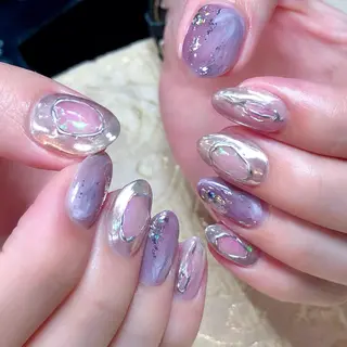 ミディアム カラー ネイル éclat所属・éclat エクラのネイルデザイン