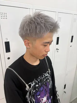 メンズ 綾乃/デザインカラー /ハイトーン/ボブのヘアスタイル