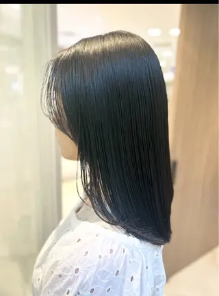 ミディアム パーマ 髪質改善/縮毛矯正 ササキナツミのヘアスタイル