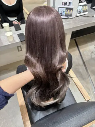 セミロング yui/色気カラー /暖色カラーのヘアスタイル