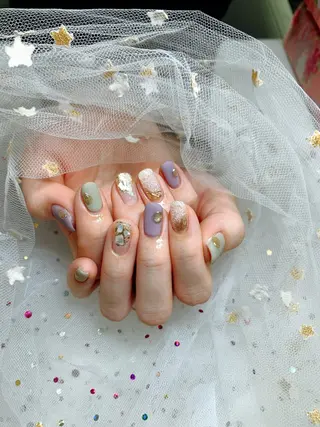 ネイル カラー 🦋ネイルサロン ブラン🌈ゆりのネイルデザイン