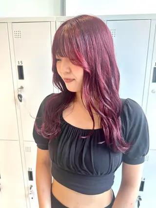 ロング カラー デザインカラー/パー マ🦖外岡咲希🦖のヘアスタイル