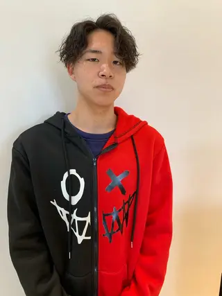 パーマ メンズ 名竹聖治/透明感 カラー/縮毛矯正のヘアスタイル