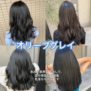 セミロング カラー 赤み消し韓国ヘア レイヤー縮毛🤍渡邉のヘアスタイル