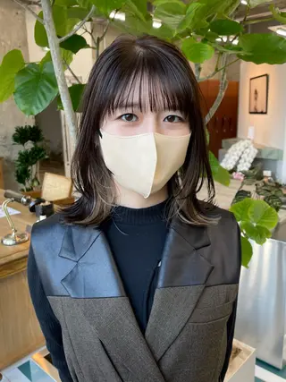 ミディアム 松本 結のヘアスタイル