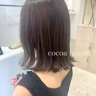 ミディアム カラー ボブ/美髪矯正 /佐藤　奈巳のヘアスタイル