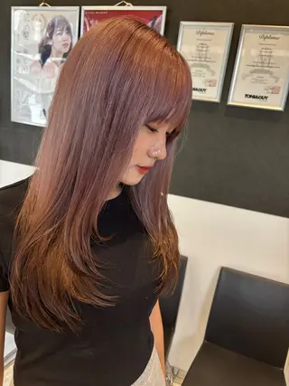 ロング カラー ブリーチ/ヘアケア/ 艶髪/イギチハルのヘアスタイル