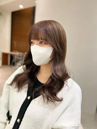 セミロング 韓国レイヤー🇰🇷 韓国研修◎渋谷カイトのヘアスタイル