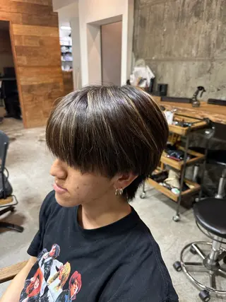 ショート カラー 栄/レイヤーカット /オリーブ/傑🦥のヘアスタイル