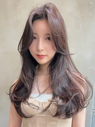 セミロング カラー 【銀座】艶髪/上品な カラー特化/涼/駅近のヘアスタイル