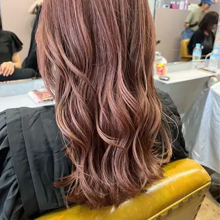 セミロング カラー 小顔似合わせカット ┊︎＊AYANO＊のヘアスタイル