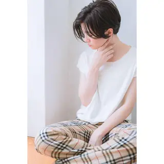 ショート カラー パーマ ヘアアレンジ 【ツヤ髪美容師】 ツダケイスケのヘアスタイル