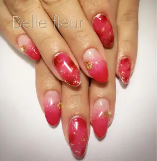 セミロング ネイル Belle fleurのネイルデザイン